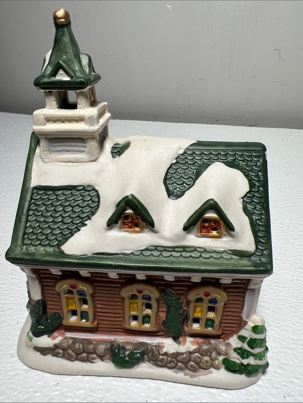 Porcelain Christmas Church and School